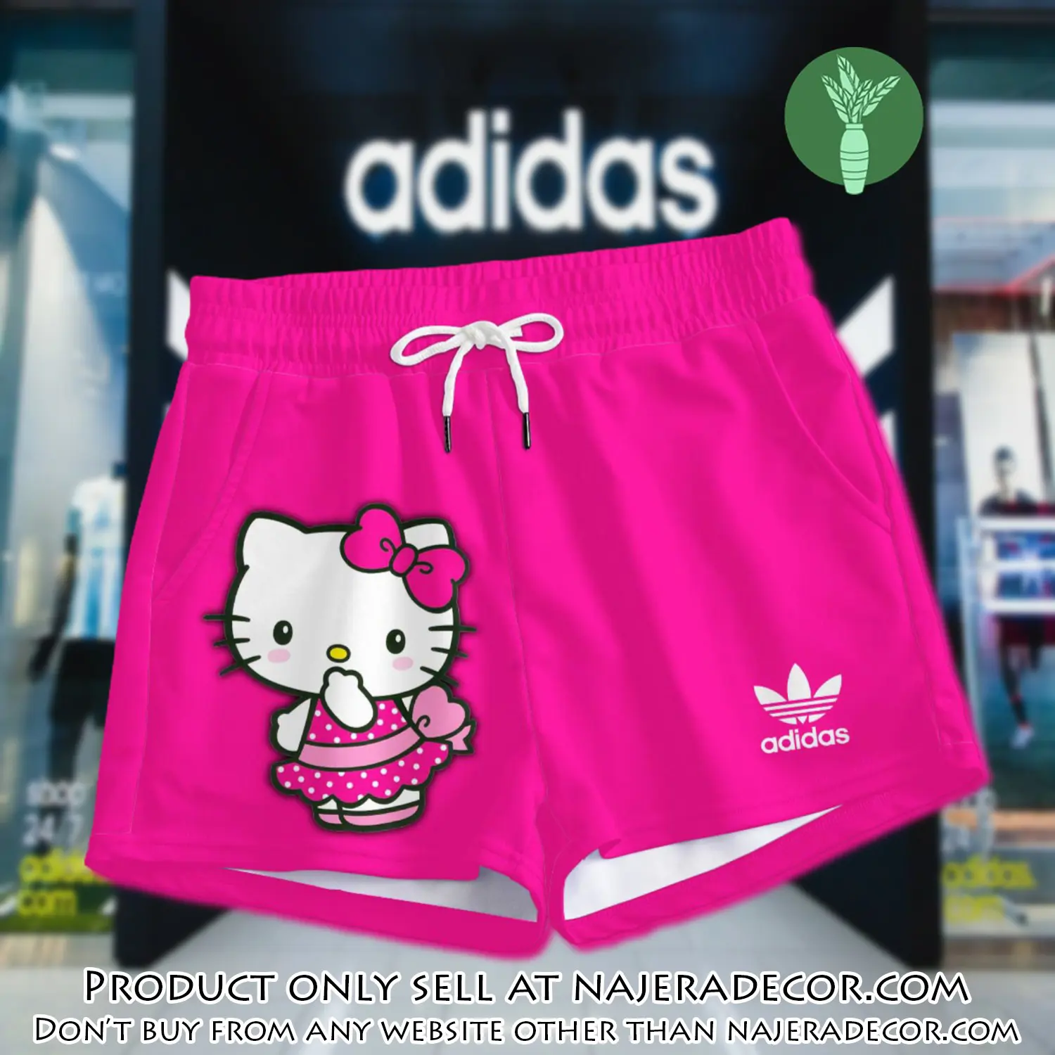 Premium hello kitty in adidas women shorts lady beach shorts wms1080 njr3820013